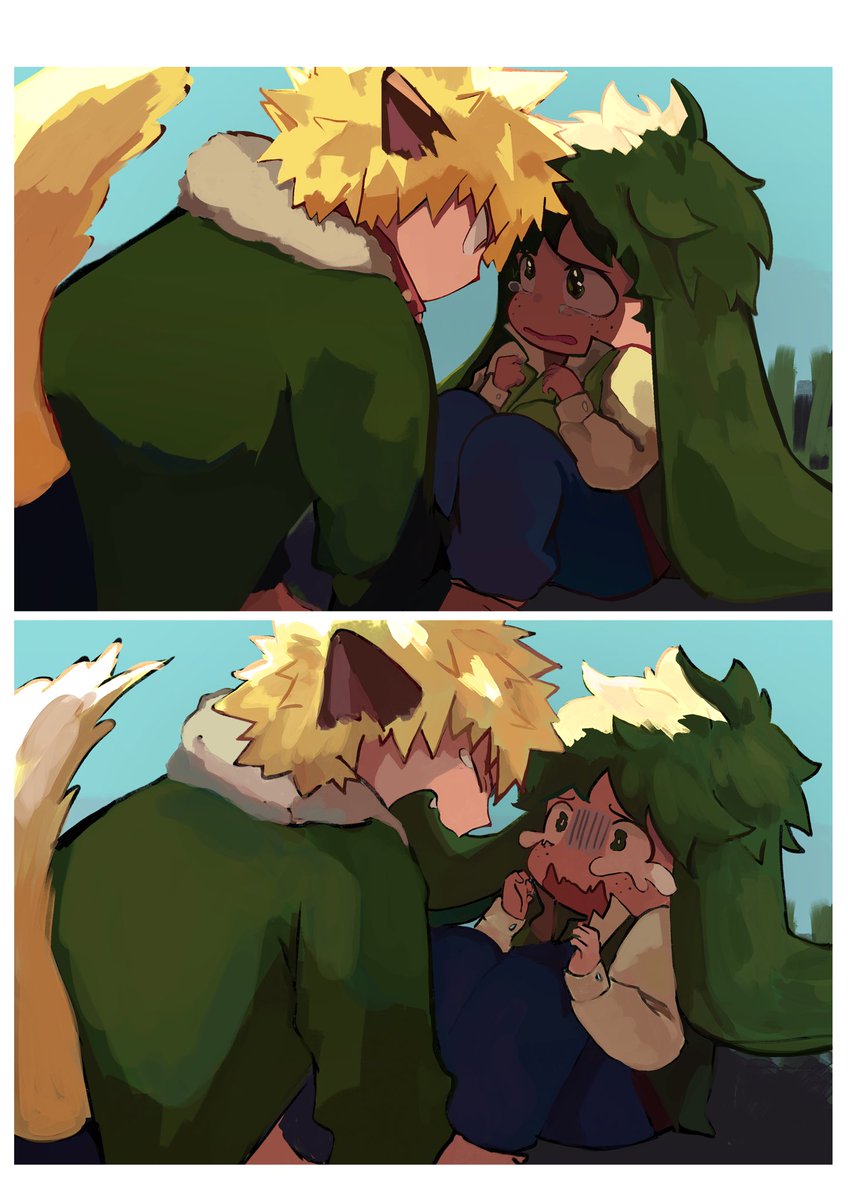 Decided to just finally dig through my old files and finish this off quickly so it looks super inconsistent hahaha

This whole series of doodles I did somewhere last year but I got lazy to complete... The top was painted in March LOL

#bkdk #bakudeku #胜出 #勝デク 