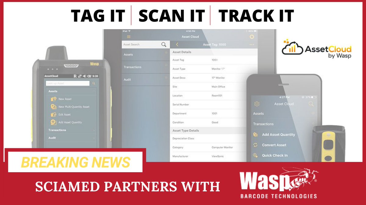 Sciamed's tweet image. ‼️ News Just In ‼️

We are excited to announce we&apos;ve partnered with 
@WaspBarcode to provide affordable cloud-based IT Asset Tracking &amp;amp; Inventory Management Systems.  

For more information call 01975 564111 or email sales@sciamed.co.uk

#ITAssetTracking #InventoryManagement