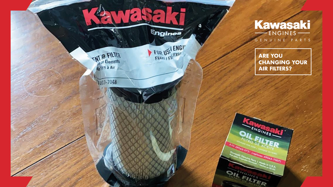 KECoreStrength's tweet photo. Are you changing your air filters at least once a year? Replace the foam type air filter and paper element air filter every 300 hours of run time or annually, whichever occurs first. 👍🏻 #KawasakiEngines #Landscaper #TurfcarePro https://t.co/V9Z3O64PuI