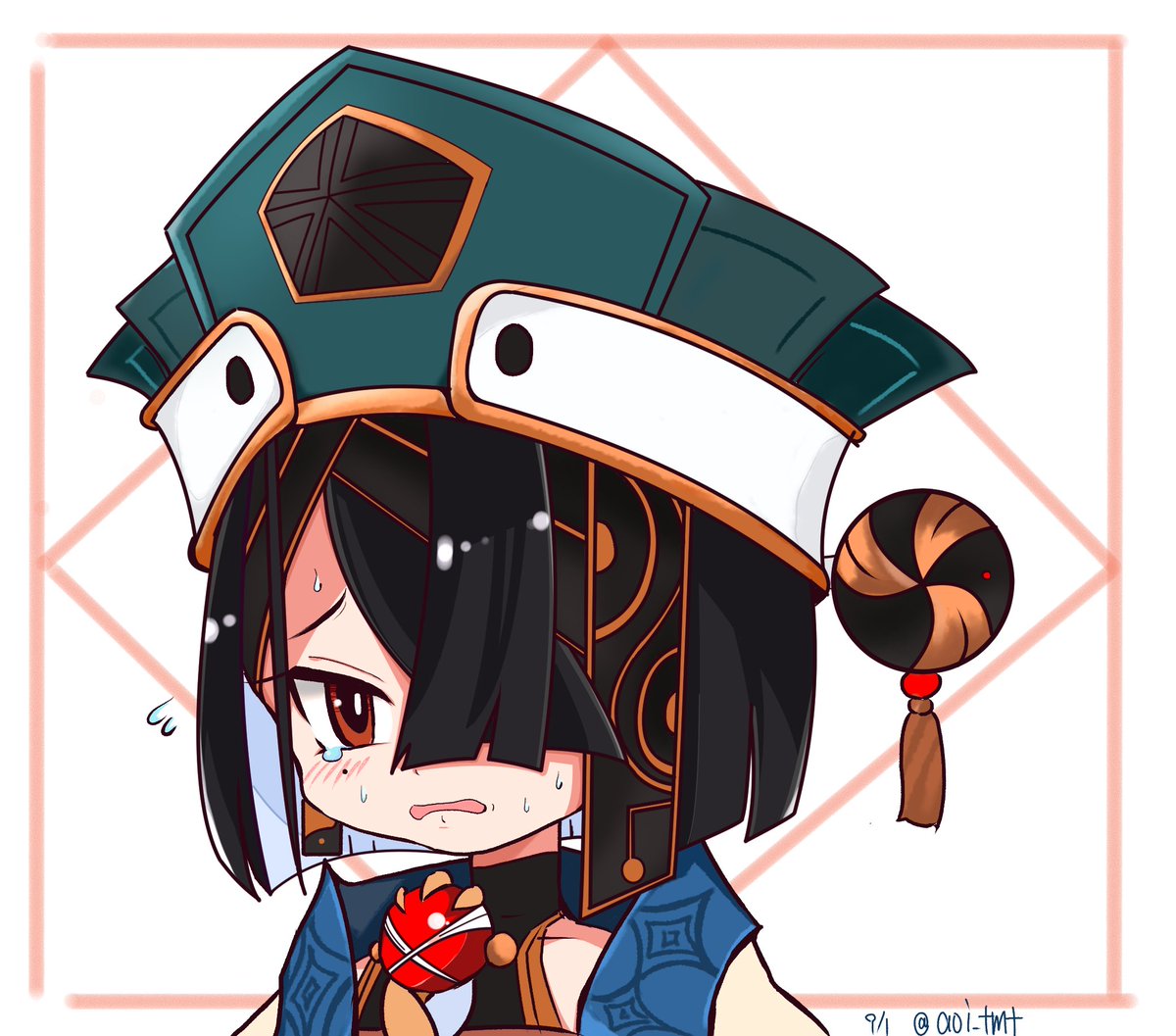 yu mei-ren (fate) 1girl black hair hair over one eye mole mole under eye solo chinese clothes  illustration images