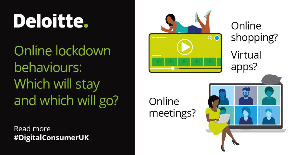 DeloitteUK's tweet photo. During lockdown, the use of online services and apps skyrocketed. Are these new behaviours a temporary shift or will they permanently change how people connect? Find out more here - https://t.co/kIxnv9wivb
#DigitalConsumerUK #MobileUK https://t.co/qfWhbyyg2b