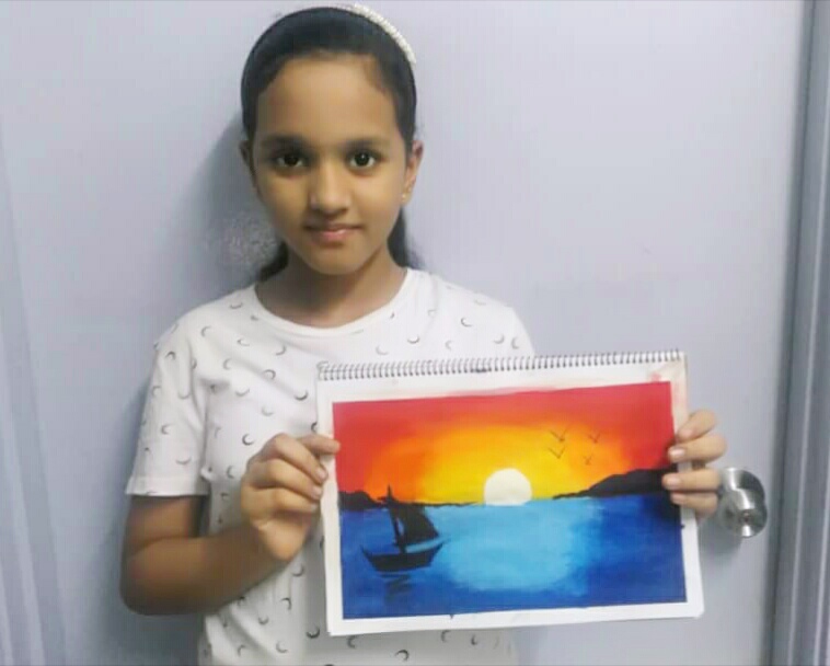 SAI_Edu_In's tweet photo. SAIoneer Janhvi Patra of Class V of SIRS enjoys her #painting Class. She is a #budding_artist who is being trained under her Art teacher during the online club class. Painting not only brushes the #creativity skills but it also is a #meditation exercise. https://t.co/de4qphOMu7