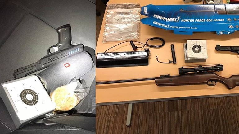 Marechaussee houdt man met wapens in auto aan: De Koninklijke Marechaussee in Havelte heeft vorige week donderdagavond een 19-jarige man uit de gemeente Meppel opgepakt voor verboden wapenbezit en gevaarlijk rijgedrag...