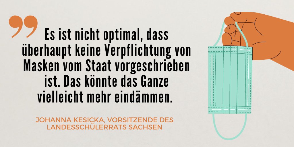 Gestern war der erste Schultag in #Sachsen. In unserem Podcast sprechen darüber, was jetzt anders läuft in den Schulen und wie es den Schüler*innen damit geht. Außerdem reden wir mit Johanna Kesicka, der Vorsitzenden des <a href="/lsrsachsen/">LandesSchülerRat Sachsen</a>, über die Maßnahmen. open.spotify.com/episode/4FqwOR…