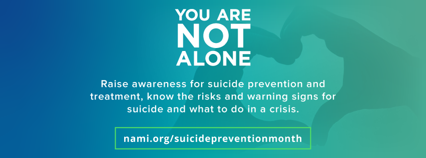 NAMIMSyac's tweet photo. September is National Suicide Prevention Awareness Month—a time to share resources and stories in an effort to shed light on this highly taboo and stigmatized topic. https://t.co/cEBXCUzUao