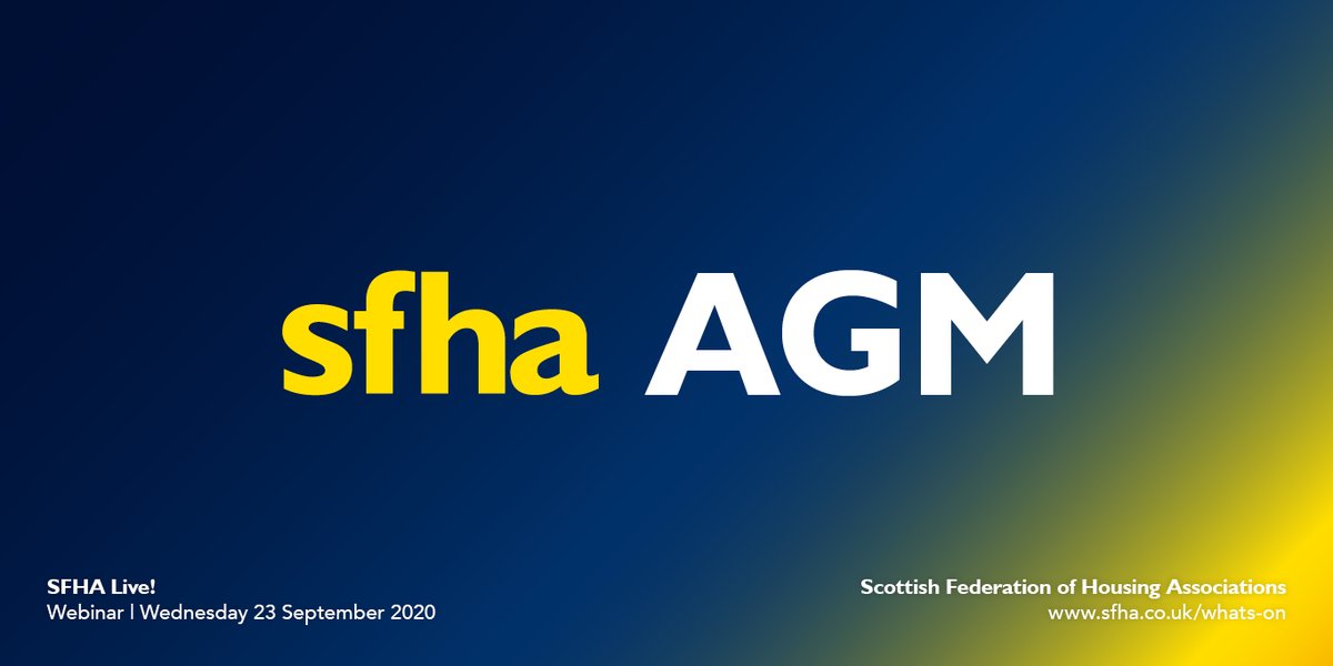 sfha_hq's tweet image. Our AGM will take place as an online event on Wednesday 23 September from 10:00 to 11:00. Further details will be available soon.