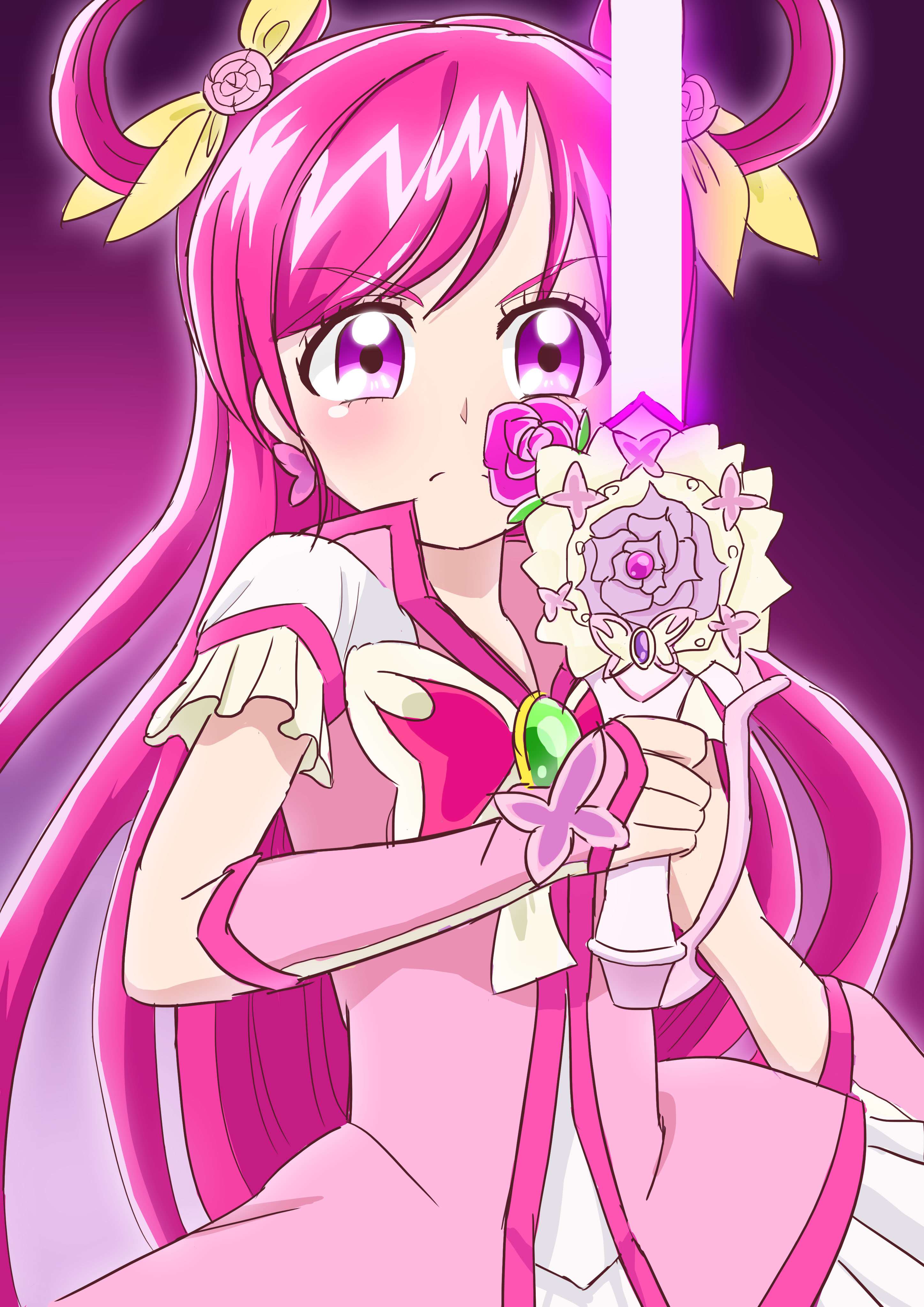 船鳥さん プリキュアの映画を見て鳥肌が立ったシーンが忘れられなかったのでかっこいいキュアドリーム描きました 塗りとかいろいろ勉強になった プリキュアオールスターズ プリキュア プリキュア５ T Co Eyoa5dcgze Twitter