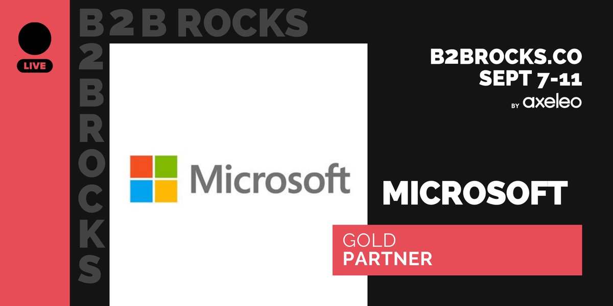 B2B_Rocks's tweet photo. Microsoft (@microsoftfrance @msft4startupsfr) is our Gold Partner for the B2B Rocks #REBOUND edition. Microsoft for Startups provides #cloud services and #software to help #startups grow faster. Know more: https://t.co/SciKvmZhWj

Meet them at B2B Rocks 🤝 https://t.co/FVFtle2Rte https://t.co/KXxvn1rI0F