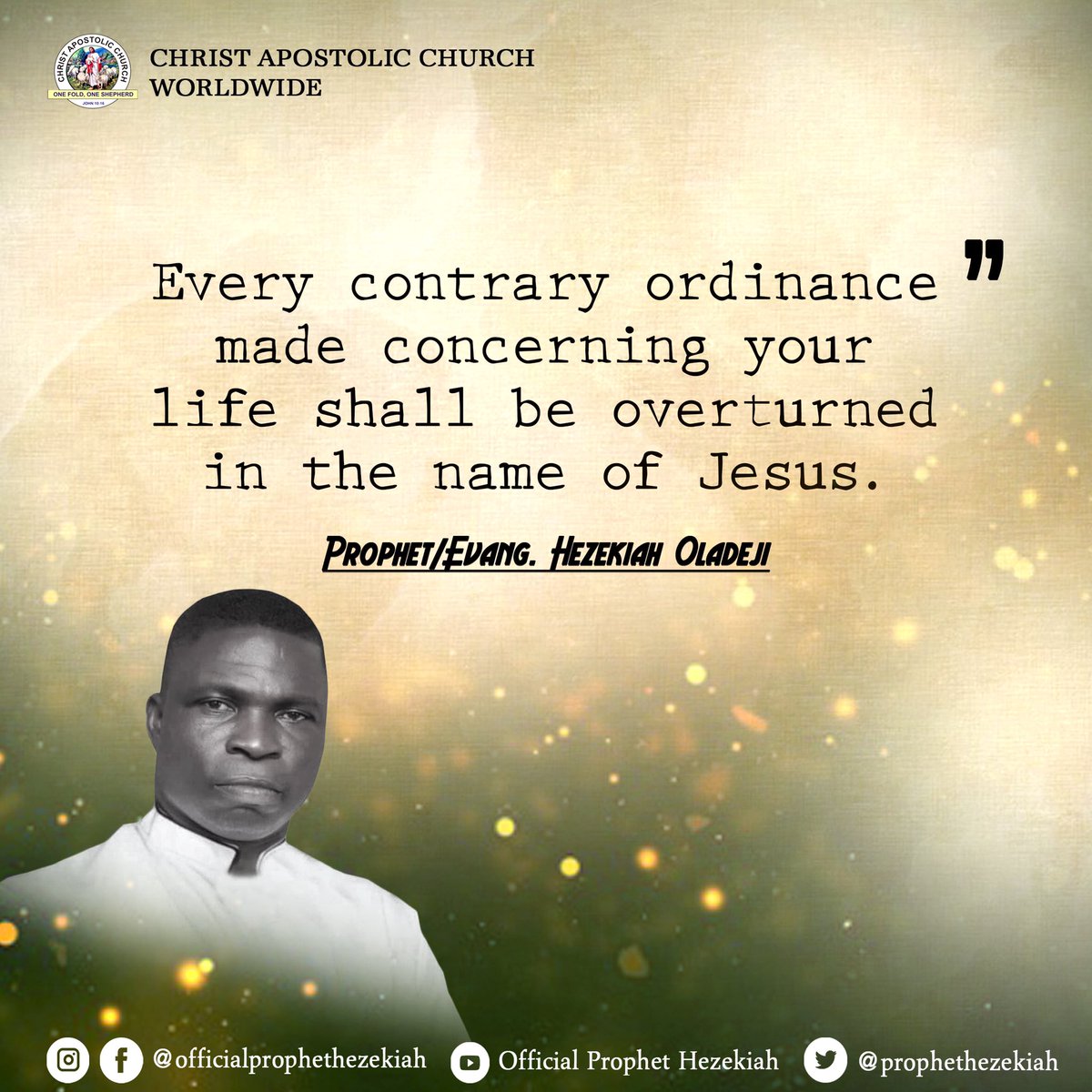 prophethezekiah's tweet photo. Shout Amen & Retweet.
#prophethezekiah #officialprophethezekiah #christapostolicchurch #cacworldwide #caccanaanlandworldwide #September #9days #totaldeliverance #powertoprevail #salvation #deliverance #breakthrough #uplifting #Gospel #HappyNewMonth #prophethezekiahmediateam https://t.co/g5ikwQbRaB