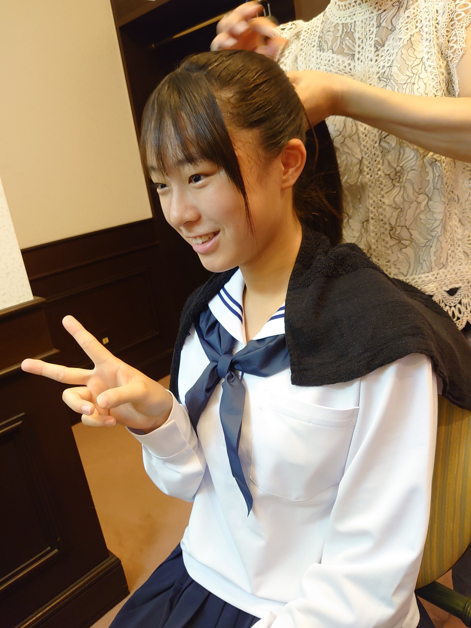 中古制服】和歌山県 明和中学校 女子制服 3点（セーラー服