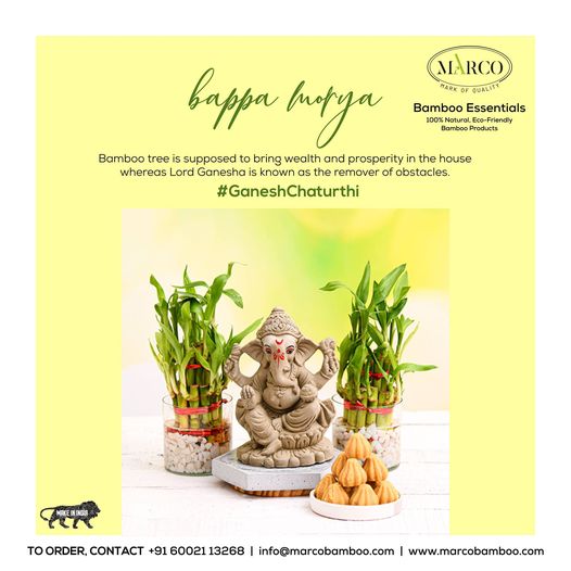 marcobambooess1's tweet photo. May Lord Ganesha's blesses you &amp; your family with safety and security!
#HappyGaneshChaturthi #GaneshChaturthi #GanpatiBappa #ZeroWaste #ZeroWasteLifestyle #PlasticFree #PlasticFreeLiving #BambooStirrers #BambooSkewers #BambooStraw #BambooSticks #BambooRoundSticks #Guwahati #Assam https://t.co/3IQMrlt0fj