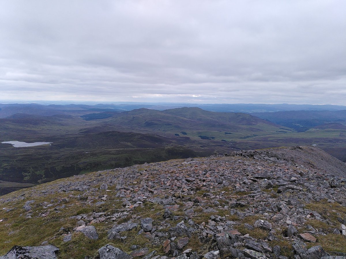 Last for this thread, some photos of the three Munros from the Munro top of Airgiod Bheinn (which to my mind has a case to be an actual Munro), then a photo from that top, and then looking up it from the base. That concludes my Beinn a' Ghlo show.