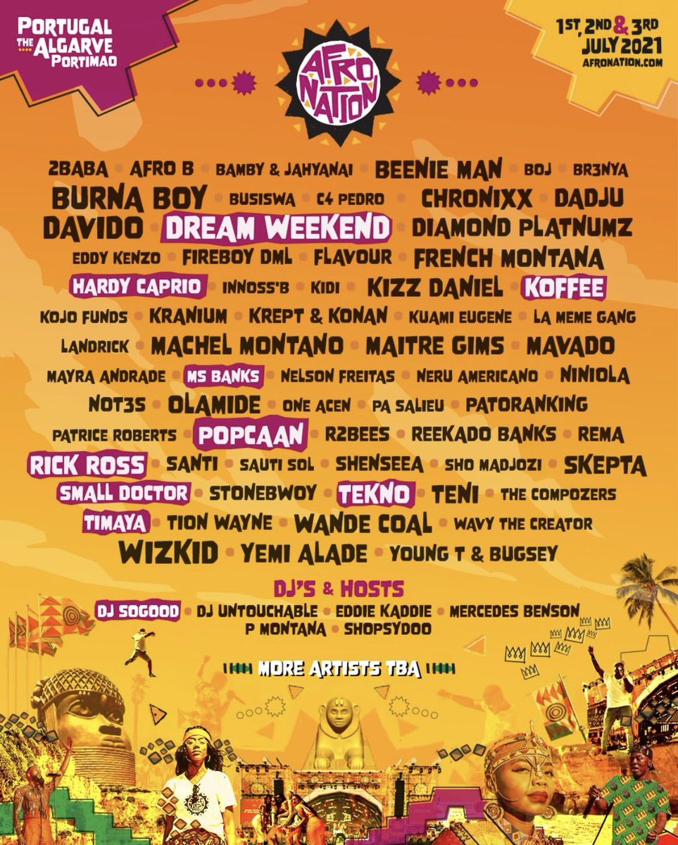 JAHYANAIKING's tweet photo. Mais quel Line up @afronation 🏆 faut qu’ils maintiennent le bails pas de corona 2.0 s’il vous plaît 🙏🏾 Parmi les plus grand merci bondié #rudempire❤️ https://t.co/r31KUR3uQu