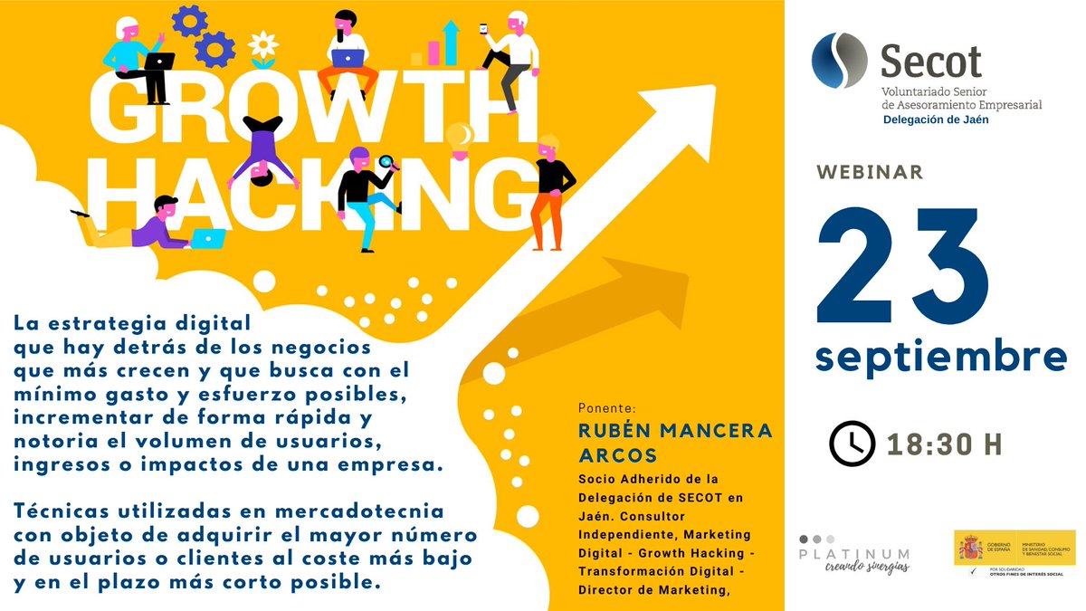¿Sabes qué es un Growth Hacker o qué es Growth Hacking? 😳 - Te invitamos a este webinar el próximo 23/09 y ponte al día con las últimas tendencias del #marketing bit.ly/ghacking2309