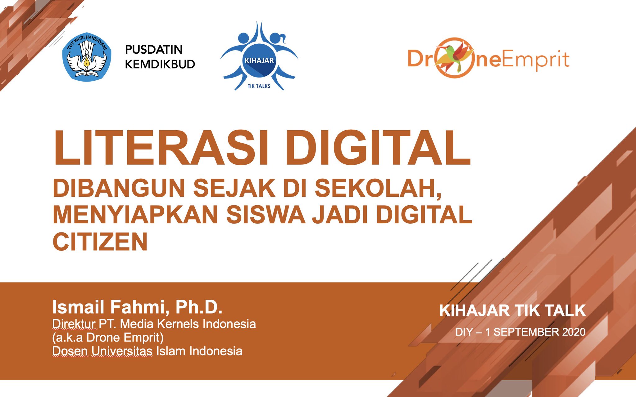 Ismail Fahmi On Twitter Digital Literacy Plus Media Literacy Information Literacy Lalu Digital Citizenship Ini Bahasan Saya Tadi Di Kihajar Tik Talk Pustekkom Kemdikbud Ri Https T Co Upbwi2fyjb