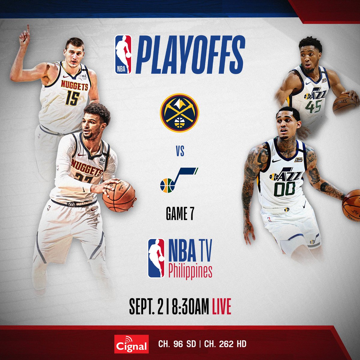 Cignal TV on Twitter "NBA Playoffs on NBA TV Philippines Schedule for September 2 Nuggets vs