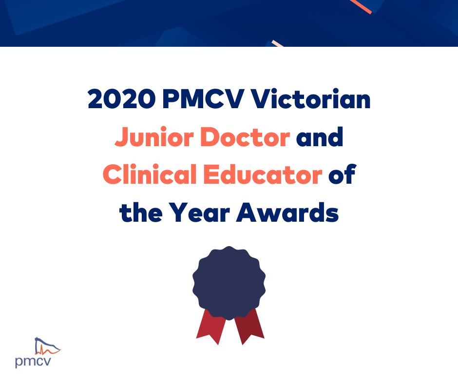 Nominations are being sought for the 2020 PMCV Victorian Junior Doctor and Clinical Educator of the Year Awards.

The nomination forms need to be submitted by 1700 Monday 28 Sept to lcotrone@pmcv.com.au

pmcv.com.au/2020-pmcv-vict…
