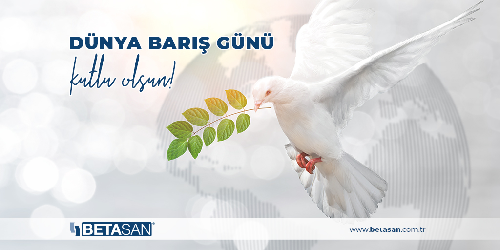 Dünyayı bir araya getiren en güzel şey barıştır. 1 Eylül Dünya Barış Gününüz kutlu olsun! #Betasan #DünyaBarışGünü
