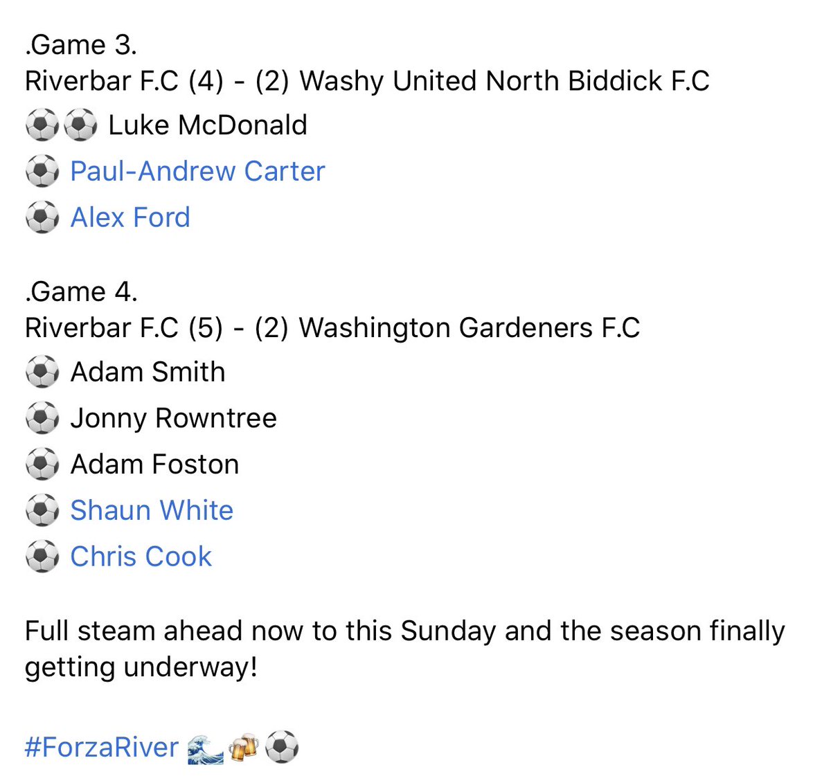 River Bar Football Club tweet media