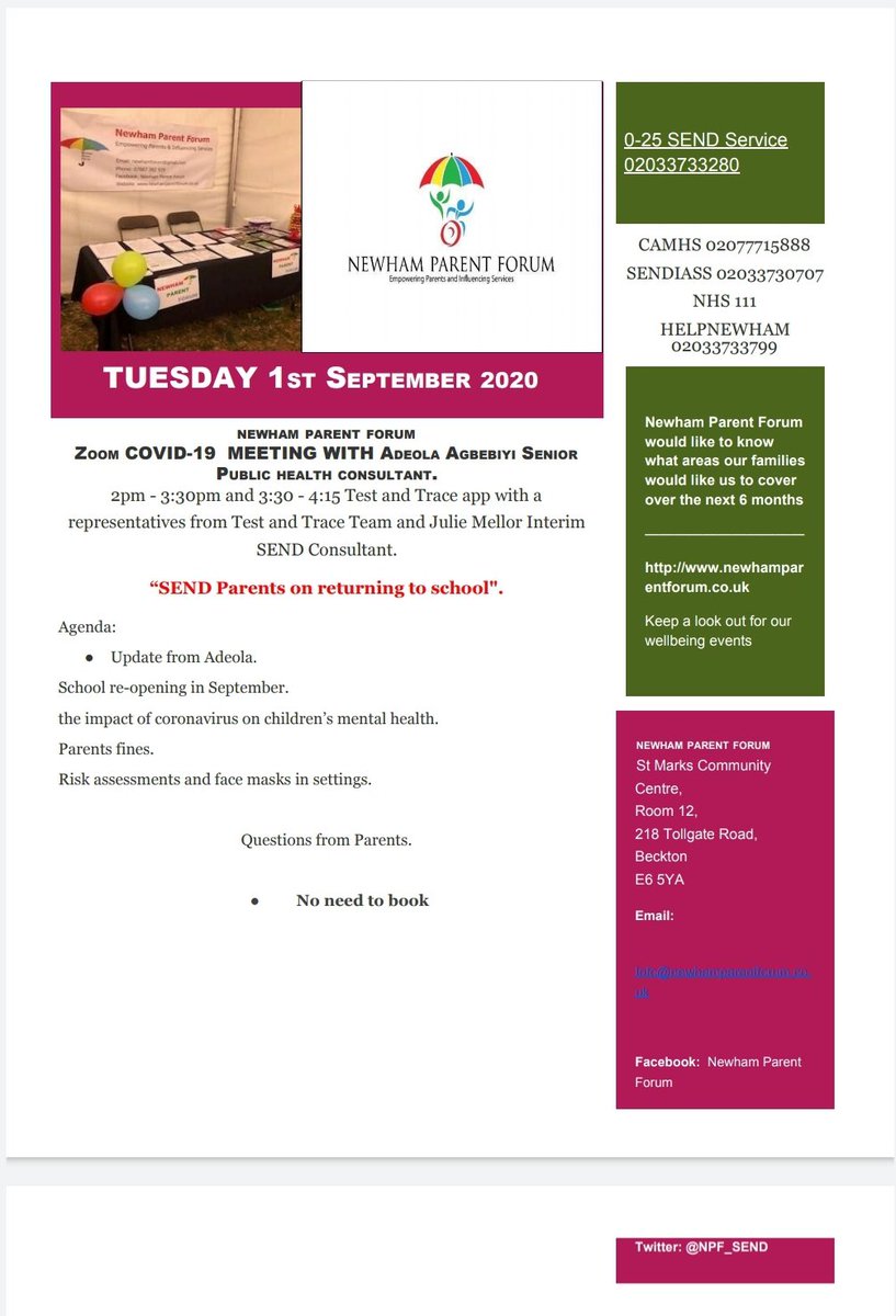 Join us today <a href="/NPF_SEND/">Newham Parent Forum</a> <a href="/aunty_princess/">AuntyPrincess</a> <a href="/NjieYamou/">Yamou Njie</a>