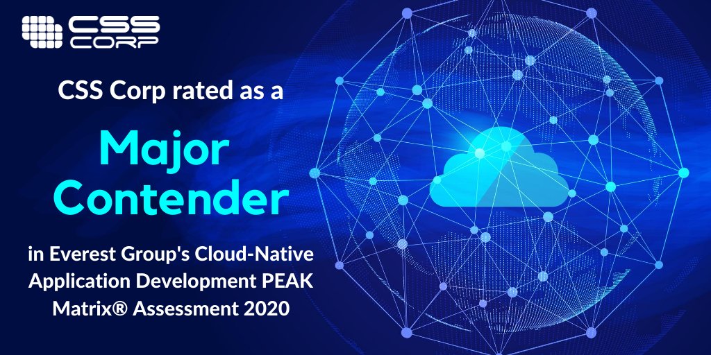 movate_inc's tweet image. #AnalystRecognition – CSS Corp is positioned as a Major Contender in @EverestGroup's Cloud-Native Application Development Services #PEAKMatrix® Assessment 2020. Read more here: hubs.ly/H0vmhc30
#cloudapplicationdevelopment #peakmatrix #serviceproviders #cloud