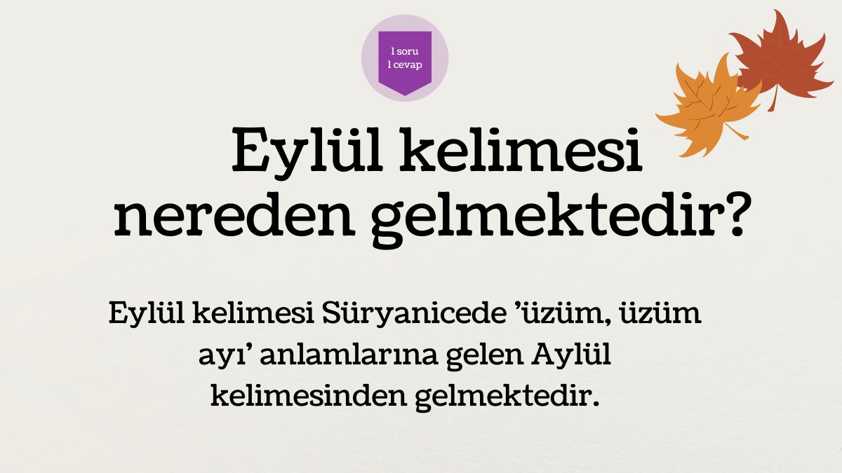 #Eylül kelimesi nereden gelmektedir?