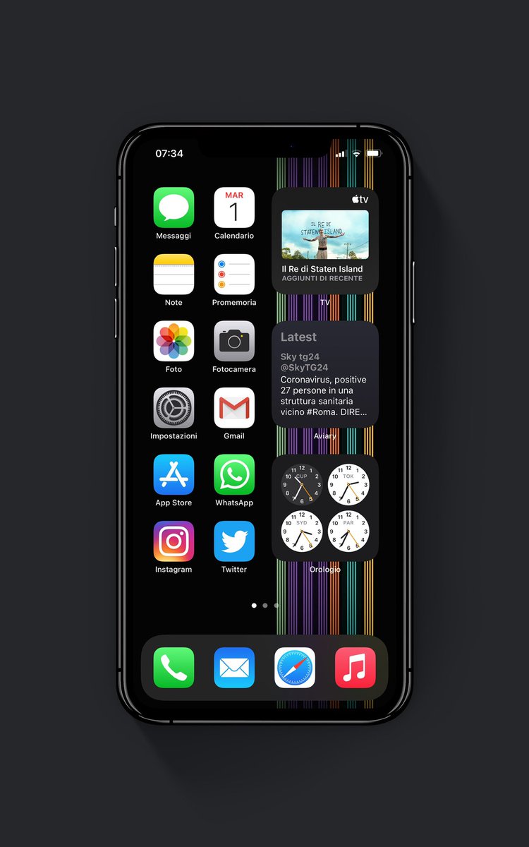 A glitch made my widgets fade behind the wallpaper. I wish they did this  always, looks quite cool. : r/iphone