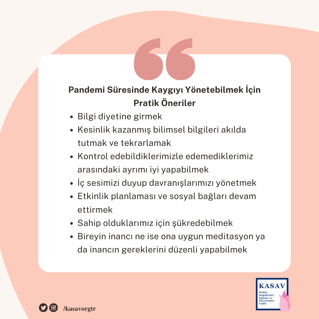 kasavorgtr's tweet photo. Son zamanların vazgeçilmez sohbet konusu "pandemi ve psikolojimiz" uzmanlarımızın sizler için hap niteliğinde hazırladığı notlar... https://t.co/4fbAvwRSbR