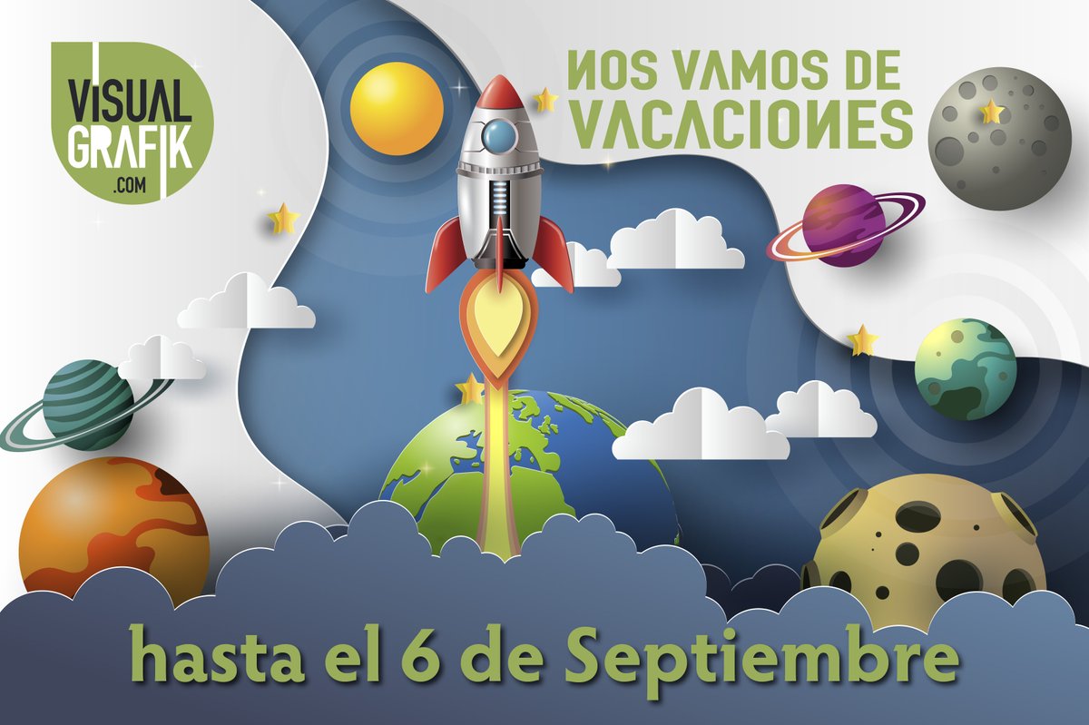 VisualGrafik's tweet image. Nos vamos de vacaciones hasta el  de Septiembre!!! 

#VisualGrafik (CC BY-SA 4.0)