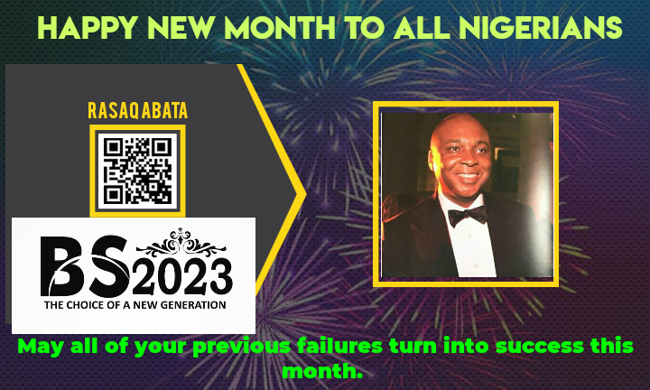 BukolaSarakiST's tweet photo. May all of your previous failures turn into success this month. 

Happy New Month To All Nigerians!

@bukolasaraki https://t.co/uhrWZKUHgl