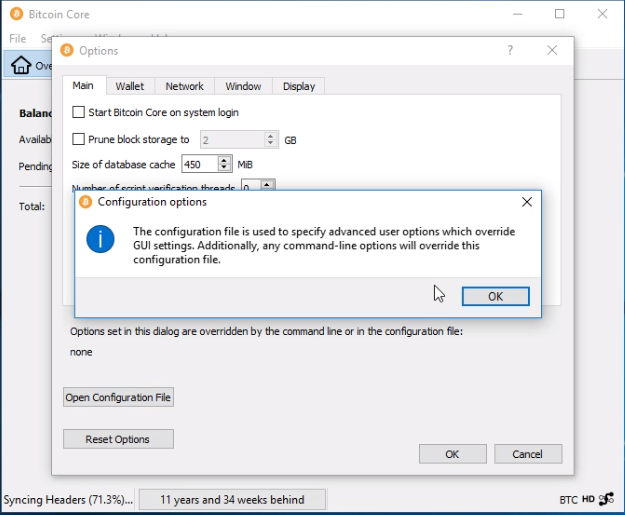 4/Step 3: Configure Bitcoin Core. In Settings>Options>Open Configuration File, use Notepad to add the following two lines:server=1blockfilterindex=1