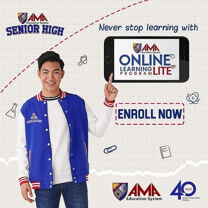 kenjisaito82's tweet photo. Introducing AMA Online LITE!
Ito na ang sagot sa pagtupad ng pangarap mo.
#DarrenEspanto
@Espanto2001
#AMASeniorHigh #OnlineLearningPh #21stCentury #HomeSchooling #StaySafe #StudyAtHome
CTO @AMAEducSystem https://t.co/qvD7UlJSnJ