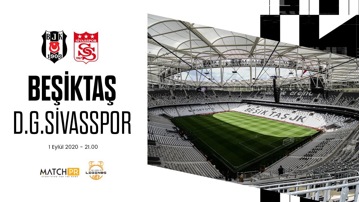 Beşiktaş JK (@besiktas) on Twitter photo 📣 Bugün #BeşiktaşınMaçıVar
🏆 <a href="/tlolcup/">The Land Of Legends Cup</a>
🤝 <a href="/matchpr_/">Match PR</a>
🆚 Beşiktaş - D.G. Sivasspor
🏟 <a href="/VodafonePark/">Vodafone Park</a>
🗓 01.09.2020
⏰ 21.00
📺 Spor Smart 📣 Bugün #BeşiktaşınMaçıVar
🏆 <a href="/tlolcup/">The Land Of Legends Cup</a>
🤝 <a href="/matchpr_/">Match PR</a>
🆚 Beşiktaş - D.G. Sivasspor
🏟 <a href="/VodafonePark/">Vodafone Park</a>
🗓 01.09.2020
⏰ 21.00
📺 Spor Smart