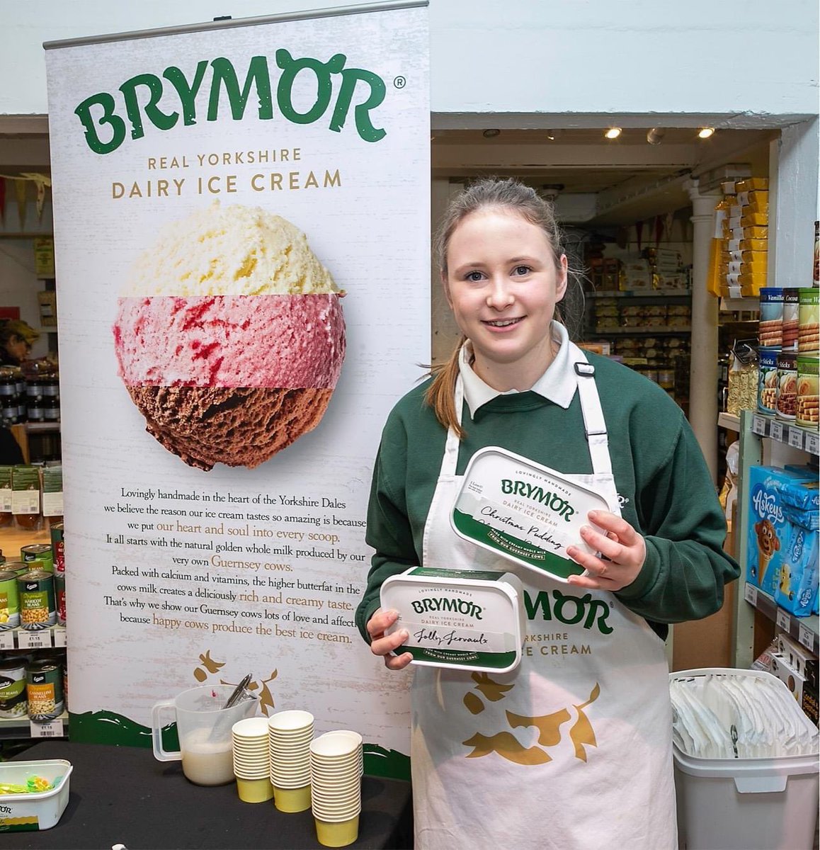 Do you own or run a farm shop and would be interested in stocking the Brymor range? Our delicious ice cream is made right here on the farm in North Yorkshire. We’ve got an amazing array of flavours; a host of different size tubs; and we offer attractive point of sale assets...