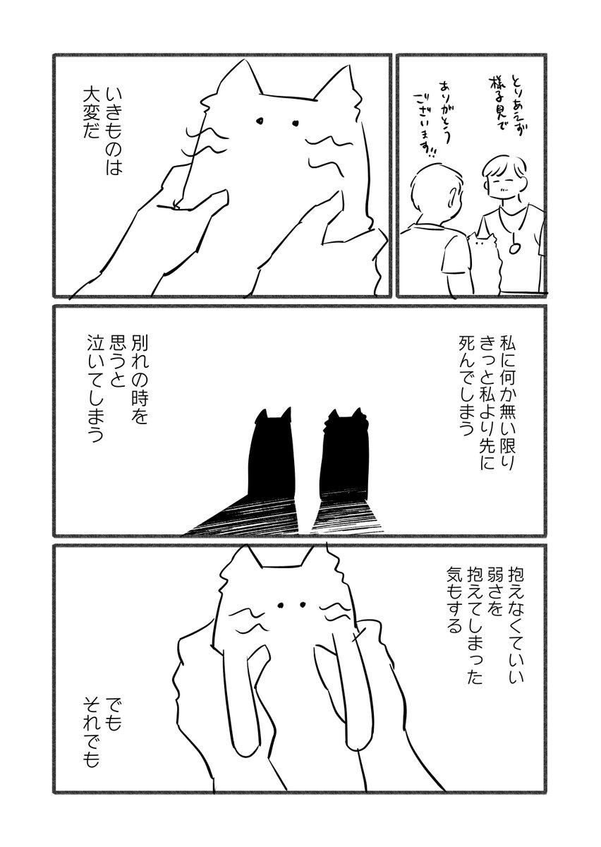 ねこたちへの想いが溢れたので描いた 