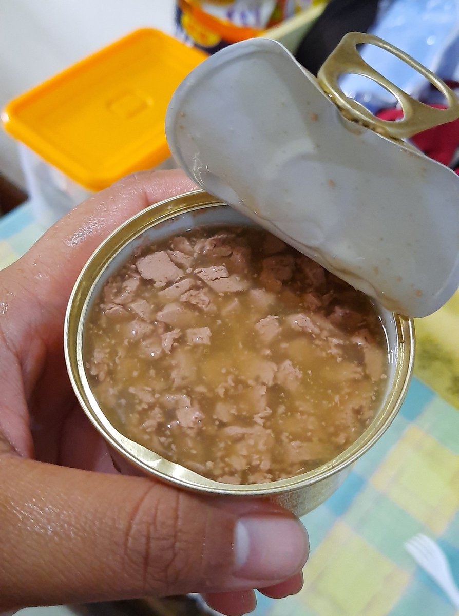 Beli yang gravy jadi agak berkuah kental. Potongan dagingnya kecil2 lembut. Baunya gurih enak. Isinya setara 4 sendok makan peres (karena aku bagi berempat sih pas). Semua lahap makan ini. Kecuali Malkis. Ga tau kenapa. Mungkin ga cocok snek mahal 