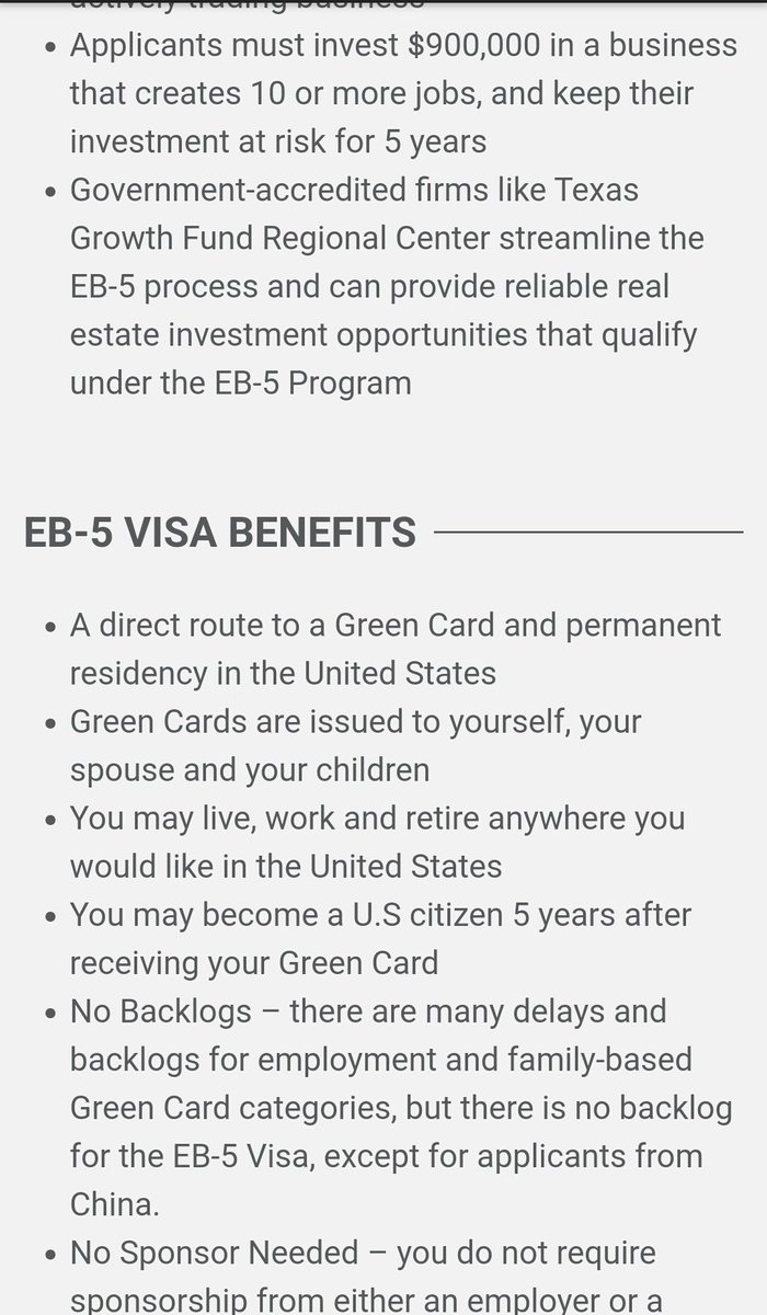 7. That's right.. its a VISA program for WEALTHY investors.
