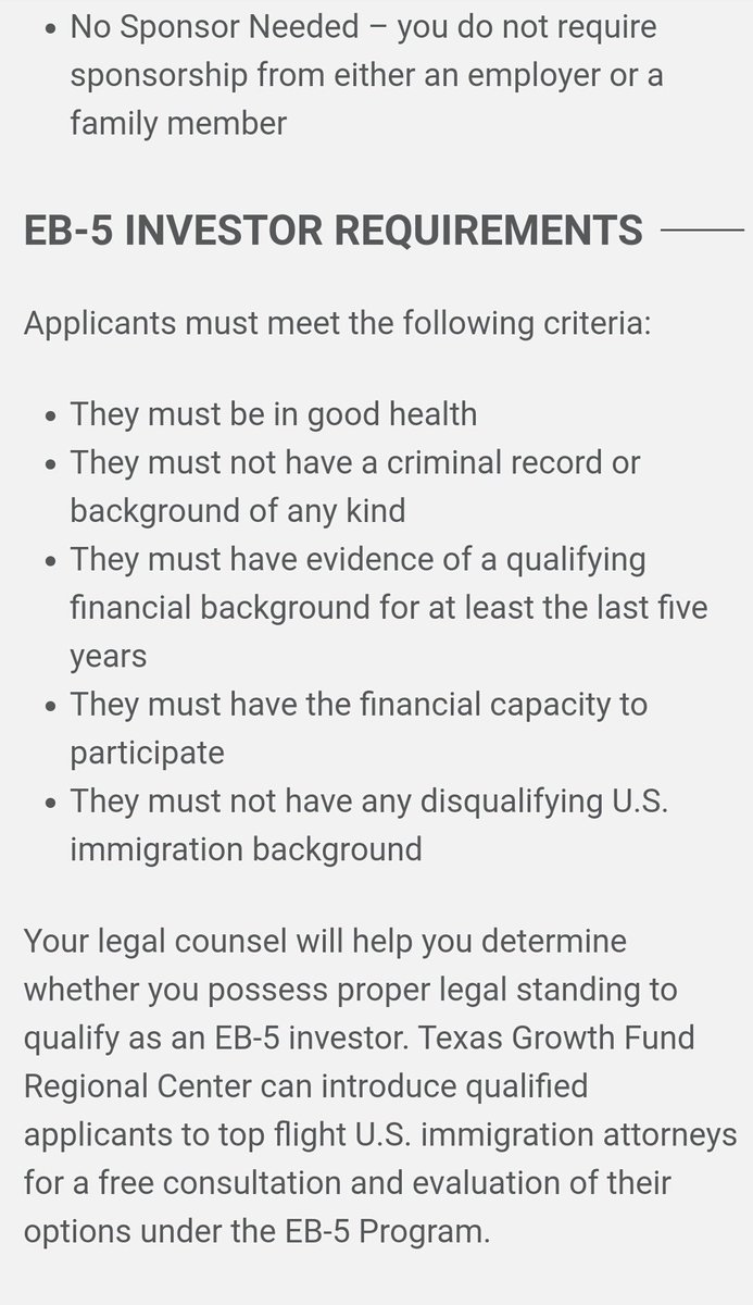 7. That& #39;s right.. its a VISA program for WEALTHY investors.