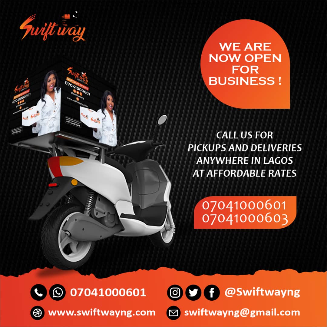 REBEL_KBN's tweet image. Happy New Month!!!

Are you ready for a new experience in terms of last-mile delivery?

#SwiftwayIsHere to give you a better experience.

Send in your orders let&apos;s take the stress off you and get your deliveries done quickly.

#SwiftwayNG #SwiftwayLogistics #Logistics #Delivery