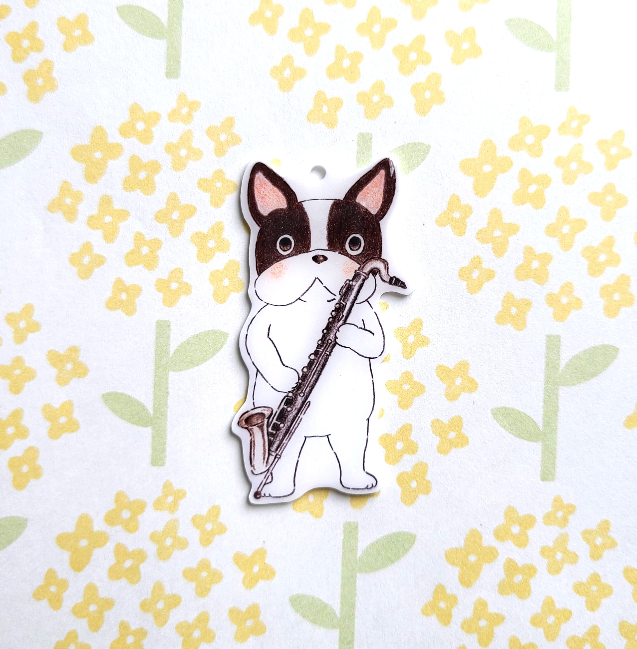 きくぞう工房 ハンドメイド 吹奏楽 音楽 楽器 犬 フレンチブルドック プラバン 色鉛筆 イラスト フレブルちゃん バスクラリネット 吹奏楽わんこ T Co Mx79dlsid0 Twitter