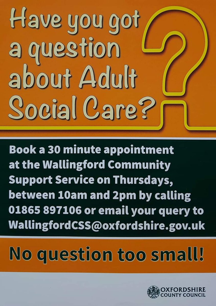 OxfordshireCSS's tweet image. We're trying something new in Wallingford 🤩. Please share⌨📆☎