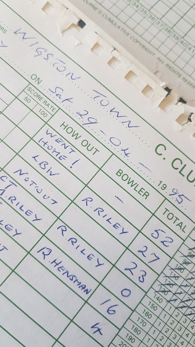 You don't get this happening in cricket anymore! <a href="/wigstontowncc/">Wigston Town CC</a>