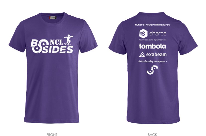 speaking of SWAG well what do you get ontop of BSidesNcl stickers, you get wedge of stickers from my sticker box, a BSidesNcl glass and T thanks to our lovely sponsors <a href="/th4ts3cur1ty/">th4ts3cur1ty.company</a> <a href="/tombola/">tombola</a> <a href="/sharperecruit/">Sharpe Recruitment</a> <a href="/exabeam/">Exabeam</a> and @sapphiredotnet 

#BSidesNcl2020