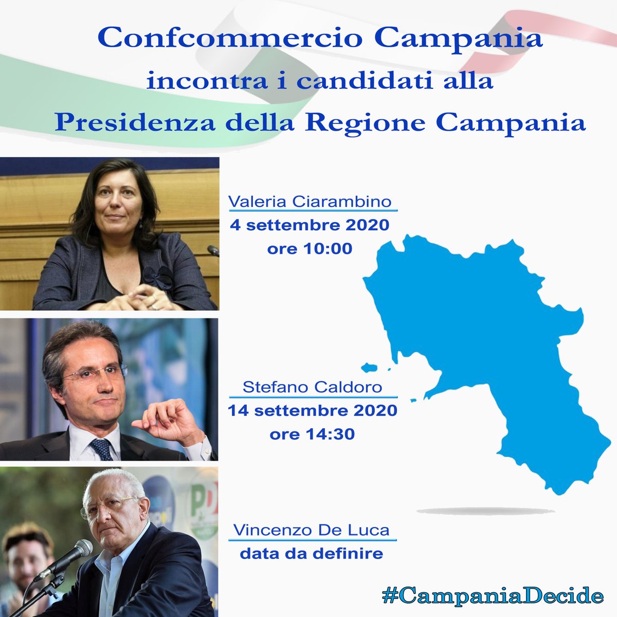 ❗️❗️Confcommercio Campania incontra i candidati alla Presidenza della Regione Campania per discutere di tematiche relative al mondo del commercio e delle imprese❗️❗️

#CampaniaDecide #ConfcommercioCampania