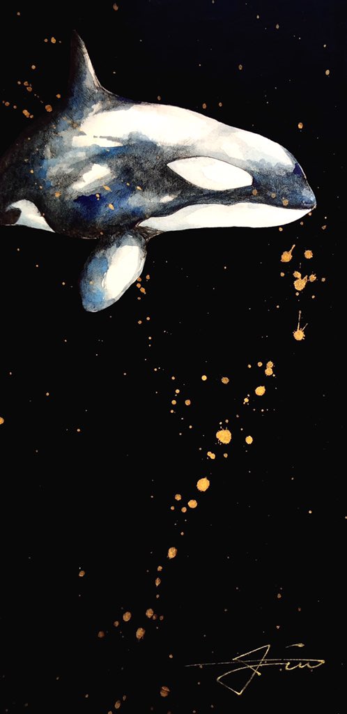 誰か優しい人が拡散してくれてフォロワーさんが増えるらしい かっこよく生き物描い Jin 動物画のイラスト