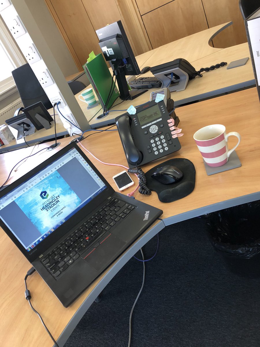 Oh Emerald Headingley Stadium how I’ve missed you! 😊 One step closer to reopening our conference and event front doors! My first day back in the office with this view!!!!! Coffee ☕️ , laptop 👩🏻‍💻 , phone📞 ..... kellyknowles@headingleystadium.com 0792 0877906 #meetings #events