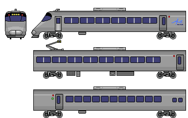 Aokashi あおかし 都市間連絡特急のつもりで鉄道車両をデザインしてみた Tgvや787系をイメージしたけど これじゃ400系新幹線