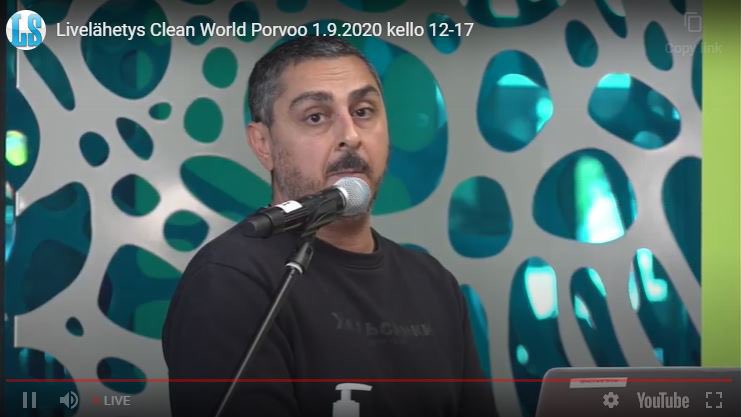 JenniNiemela's tweet photo. Kaikki lähtee pienistä teoista, kiteytti @armanalizad puheenvuoronsa ympäristö- ja sosiaalisesta vastuusta #cleanworldporvoo-live-lähetyksessä. Siinä ois tehtävää ihan jokaiselle. #vastuullisuus https://t.co/jD5oIFEY5p