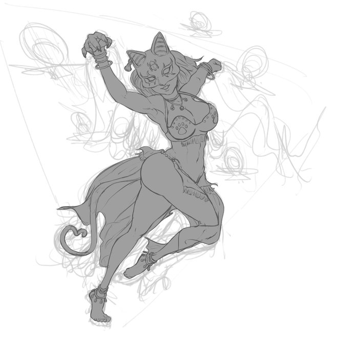 次回作のモンスターは化け猫。
FVは炎のアンクを飛ばすエジプシャンダンサー
SVは手毬の鬼火を操る和服猫です 