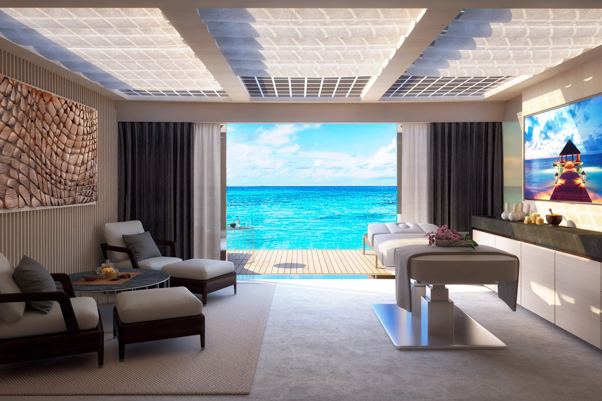 The GTT 165 aft sundeck is dedicated to wellness, with a 360-degree view gym and maximum space for fitness, while the state-of-the-art spa centre is found on the lower deck with direct access to the swim platform/water. 

#Dynamiq #Yachts